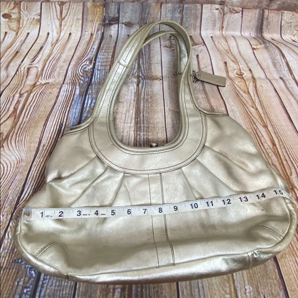 FINAL SALE‼️ Coach ergo gold Metallic leather bag - Picture 8 of 12